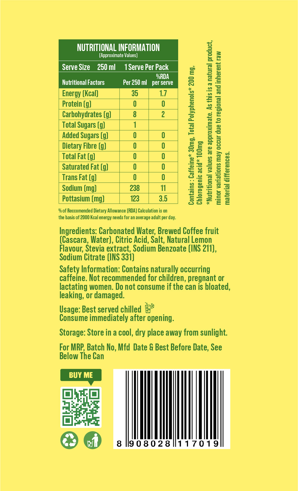 LEMON LUSH { Zero Added Sugar}